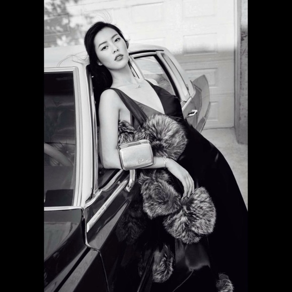 CÉLINE SILVER FOX FUR POM POM & BLACK LEATHER BOA SCARF BY PHOEBE PHILO - Picture 12 of 16